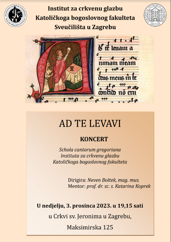 Poziv na adventski koncert, 3. 12. 2023