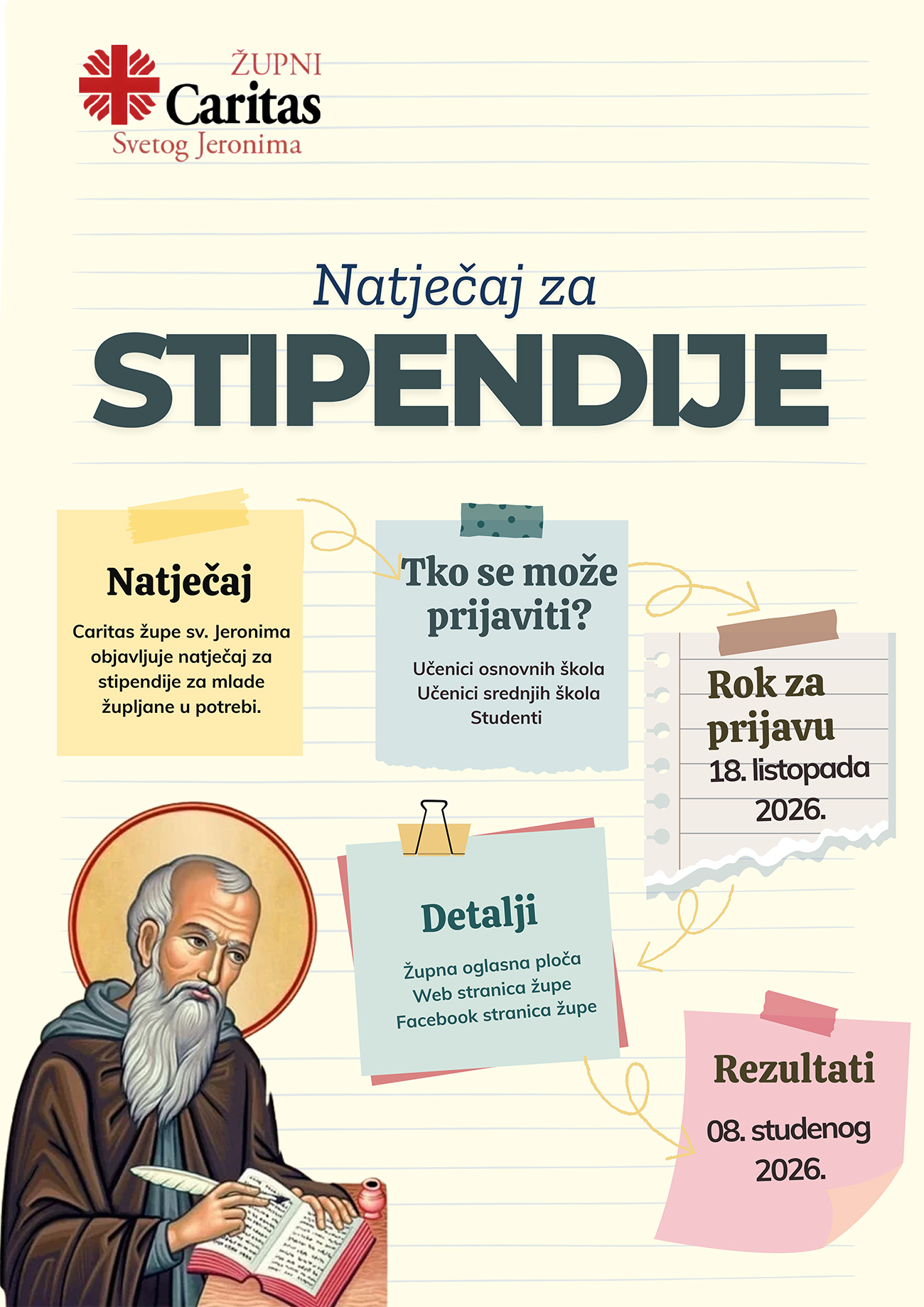 Natječaj za stipendije za šk.god. 2026/27