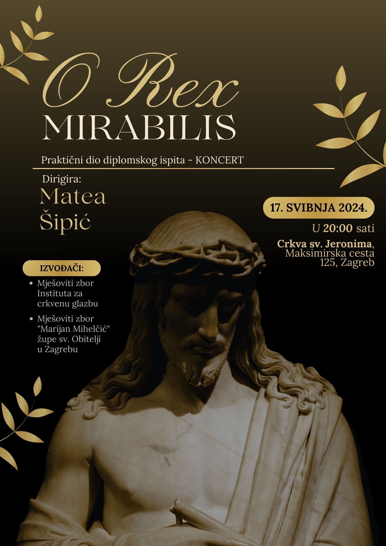 Koncert "O Rex Mirabilis", 17.5., u 20h
